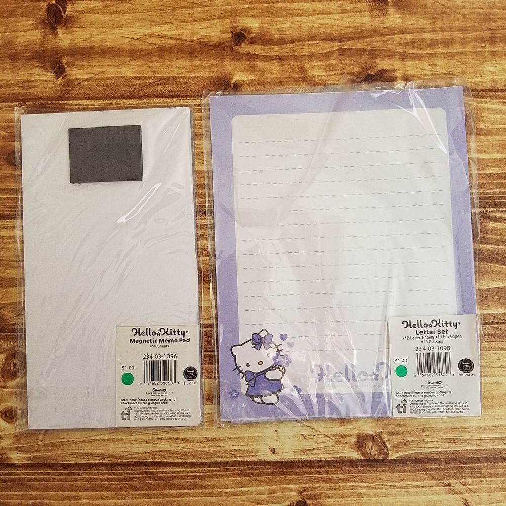 Hello Kitty Lavender Purple Magnetic Notepad & Sticker Set Sticky Notes Set - Picture 3 of 7